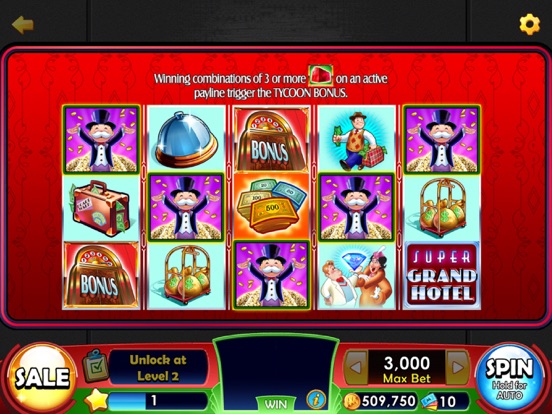 Monopoly party train slot machine